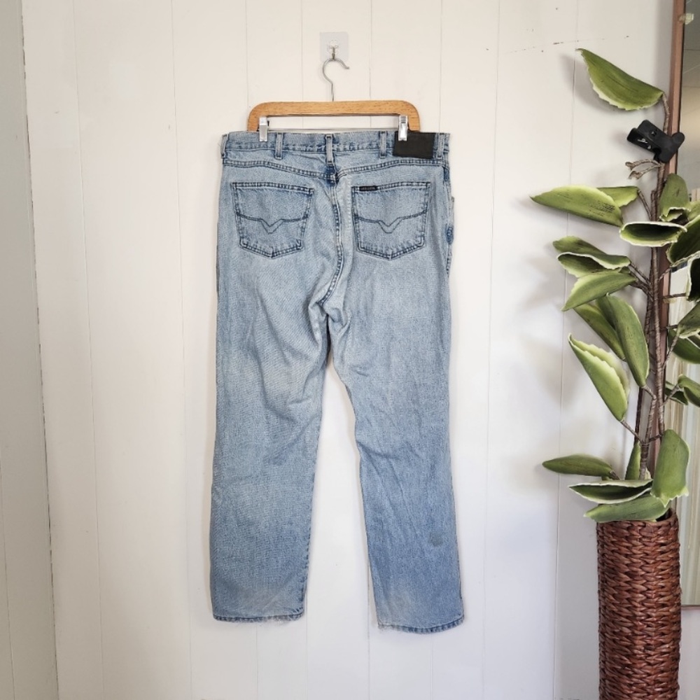Vintage Harley Davidson Jeans 90s High Waisted Rise 100% Cotton Straight Leg - Picture 8 of 12